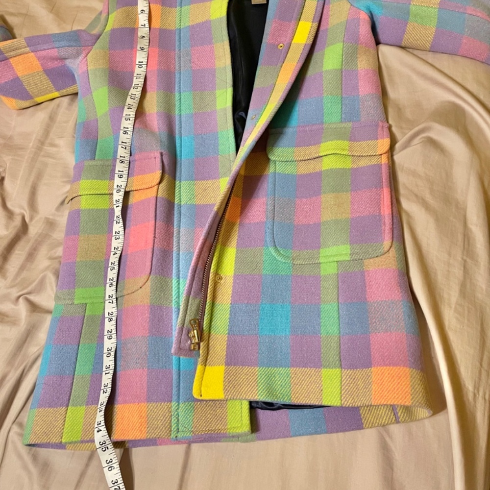 Jcrew Duffle coat in plaid Italian stadium-cloth wool - Picture 6 of 10